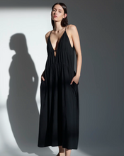 Load image into Gallery viewer, Skin Aaliyah Chemise in Black