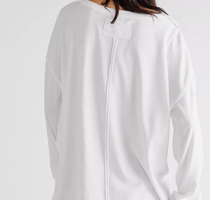 Free People Fade Into You Tee in Ivory