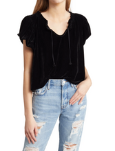 Load image into Gallery viewer, Free People Terese Velvet Top in Black - FINAL SALE