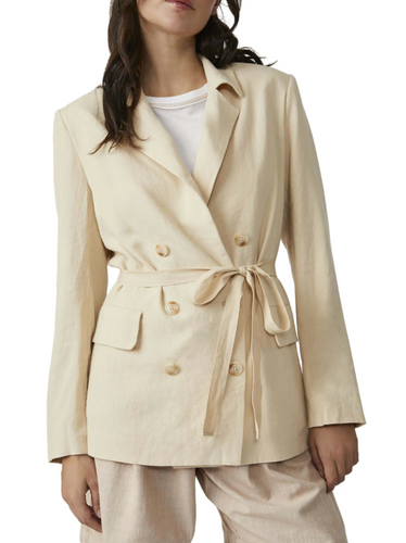 Free People Belted Olivia Blazer in Pebble