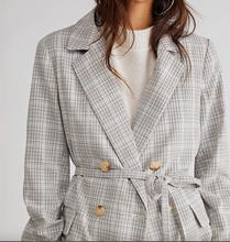 Load image into Gallery viewer, Free People Olivia Blazer in Natural Plaid Combo - FINAL SALE