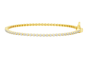 FREIDA ROTHMAN Signature Bezel Pave Hinge Bangle in Gold