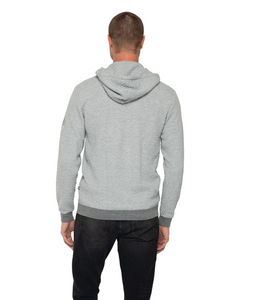 Sol Angeles Mens Quilted Zip Hoodie in Heather