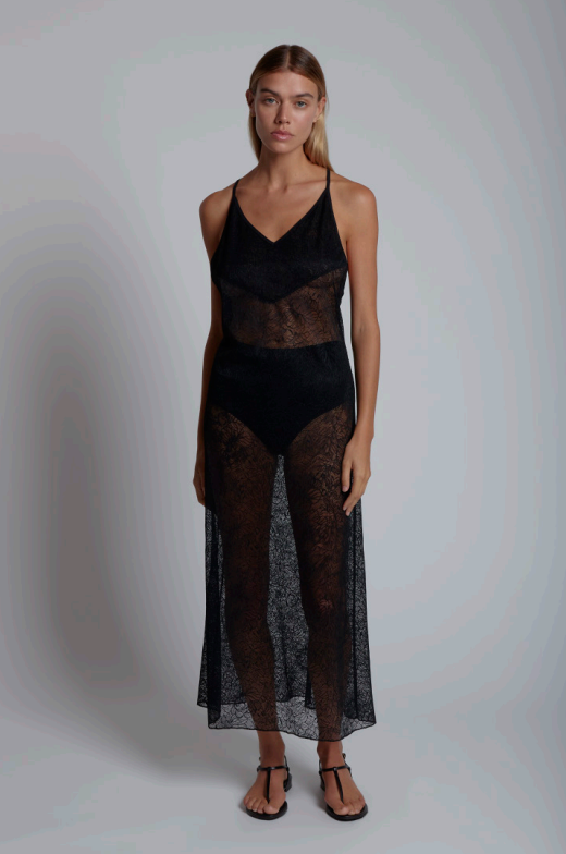 Skin Worldwide Leonie Chemise in Black - FINAL SALE