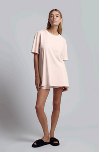 Skin Courtney Organic PJ Set in Pearl Pink