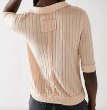 Load image into Gallery viewer, Free People Krystal Polo in Pretty in Peach Combo - FINAL SALE