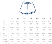 Load image into Gallery viewer, Boardies Kids Flair Palm Swim Shorts in Blue