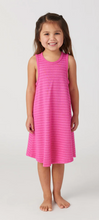 Load image into Gallery viewer, Sol Angeles Kids Tonal Stripe Flounce Dress in Dahlia