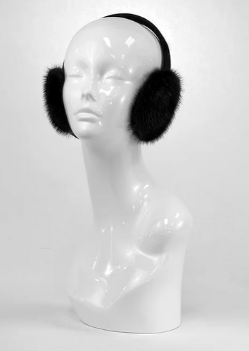 Mitchie's Mink Fur Earmuff in Black