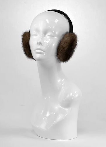 Mitchies's Demi Mink Fur Earmuff in Buff