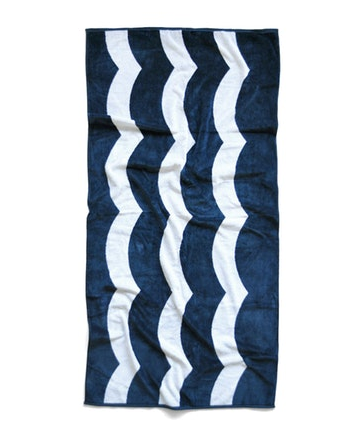 Sol Angeles Waves Beach Towel In Indigo