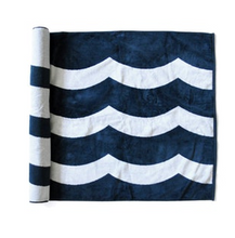 Load image into Gallery viewer, Sol Angeles Waves Beach Towel In Indigo