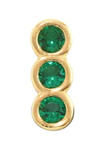 Load image into Gallery viewer, Kris Nations Triple Bezel Crystal Stud Earrings - 18K Gold Vermeil