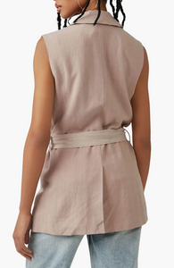Free People Olivia Vest in Ethereal - FINAL SALE