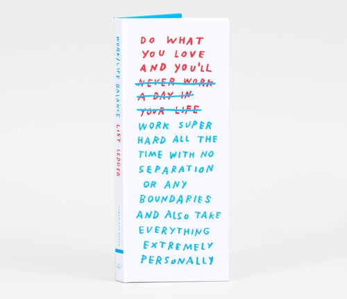 Adam J. Kurtz Work/Life Balance Ledger Notepad