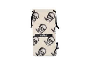 CADDIS Organic Linen Eyewear Pouch - Human Skull