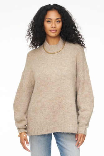 Pistola Carlen Mock Neck Sweater in Taupe