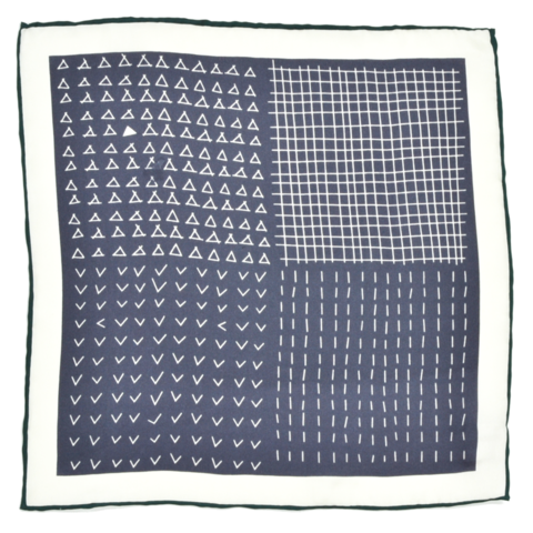 Curated Basics 4 Sided Pocket Square in Mixed Shapes