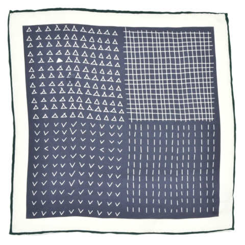 Curated Basics Silk Pocket Square in Mixed Shapes