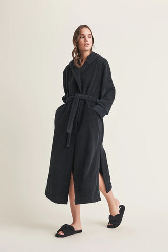 Skin Worldwide Hamam Spa Robe in Black - FINAL SALE