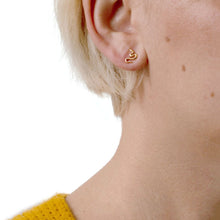 Load image into Gallery viewer, Kris Nations Snake Stud Earrings in Gold Vermeil