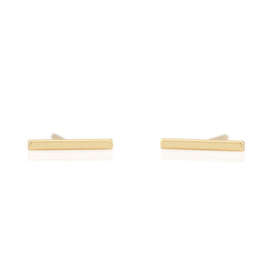 Kris Nations Bar Dash Stud Earrings in Gold