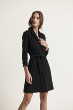 Load image into Gallery viewer, Skin Basic Double Layer Wrap Robe in Black - FINAL SALE
