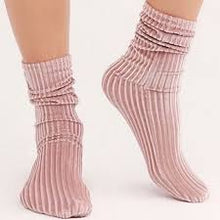Load image into Gallery viewer, Free People Trixie Velvet Socks