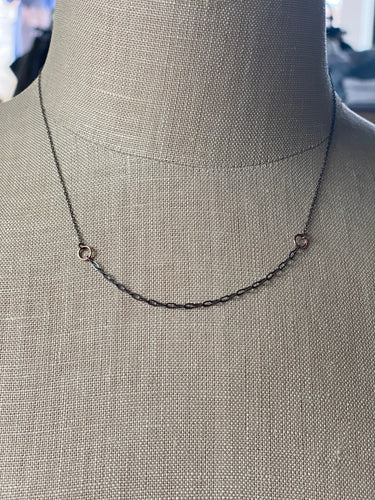 Camille Hemple Clavicle Necklace - Small 10k Rose Gold