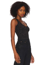 Load image into Gallery viewer, Free People Lurex Solid Rib Brami In Black Combo
