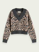 Load image into Gallery viewer, Scotch &amp; Soda Intarsia V Neck Sweater - FINAL SALE