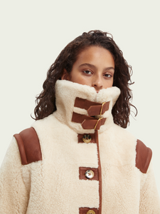 Scotch & Soda Single-Breasted Shearling Jacket - FINAL SALE
