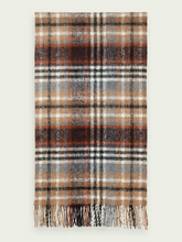 Load image into Gallery viewer, Scotch and Soda Mens Checked Boucle Scarf