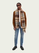 Load image into Gallery viewer, Scotch and Soda Mens Checked Boucle Scarf