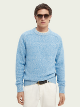 Load image into Gallery viewer, Scotch &amp; Soda Mens Multicolor Crewneck Sweater in Blue Oasis - FINAL SALE