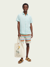 Load image into Gallery viewer, Scotch &amp; Soda Mens Regular-Fit Linen Shirt in Seafoam - FINAL SALE