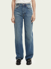 Load image into Gallery viewer, Scotch &amp; Soda The Ripple 50&#39;s High Rise Straight in Blauw Orbit - FINAL SALE