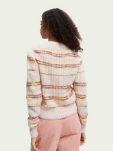 Load image into Gallery viewer, Scotch &amp; Soda Fuzzy Striped Knitted Sweater w/Puffy Sleeves - FINAL SALE