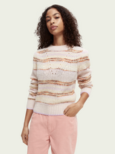 Load image into Gallery viewer, Scotch &amp; Soda Fuzzy Striped Knitted Sweater w/Puffy Sleeves - FINAL SALE