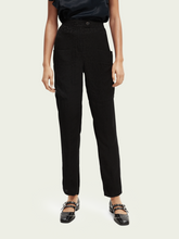 Load image into Gallery viewer, Scotch &amp; Soda Joshy High Rise Tapered Cargo in Black Floral - FINAL SALE