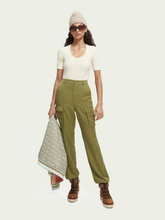 Load image into Gallery viewer, Scotch &amp; Soda Lara High Rise Straight Leg Cargo in Olive - FINAL SALE
