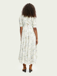 Scotch & Soda S/S Tiered Maxi Dress in White Floral - FINAL SALE