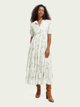 Load image into Gallery viewer, Scotch &amp; Soda S/S Tiered Maxi Dress in White Floral - FINAL SALE