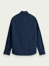 Load image into Gallery viewer, Scotch &amp; Soda Mens Slim Fit Poplin Shirt In Navy/White Stars - FINAL SALE