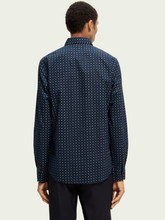 Load image into Gallery viewer, Scotch &amp; Soda Mens Slim Fit Poplin Shirt In Navy/White Stars - FINAL SALE