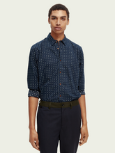 Load image into Gallery viewer, Scotch &amp; Soda Mens Slim Fit Poplin Shirt In Navy/White Stars - FINAL SALE