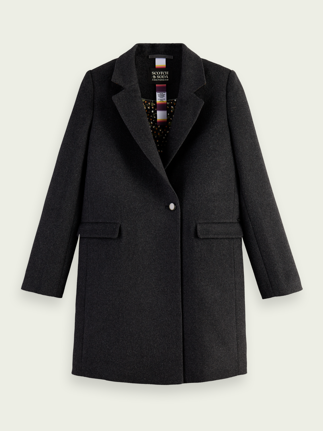 Scotch & Soda Tailored Coat In Grey Melange - FINAL SALE – Serge+ Jane