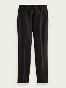 Scotch & Soda High-Rise Slim-fit Trousers in Black Sky - FINAL SALE