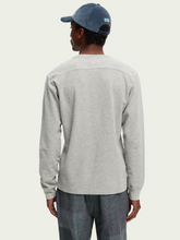 Load image into Gallery viewer, Scotch &amp; Soda Mens Structured Waffle L/S Tee in Grey Melange - FINAL SALE