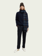 Load image into Gallery viewer, Scotch and Soda Mens Woven Check Scarf in Blue Checkered